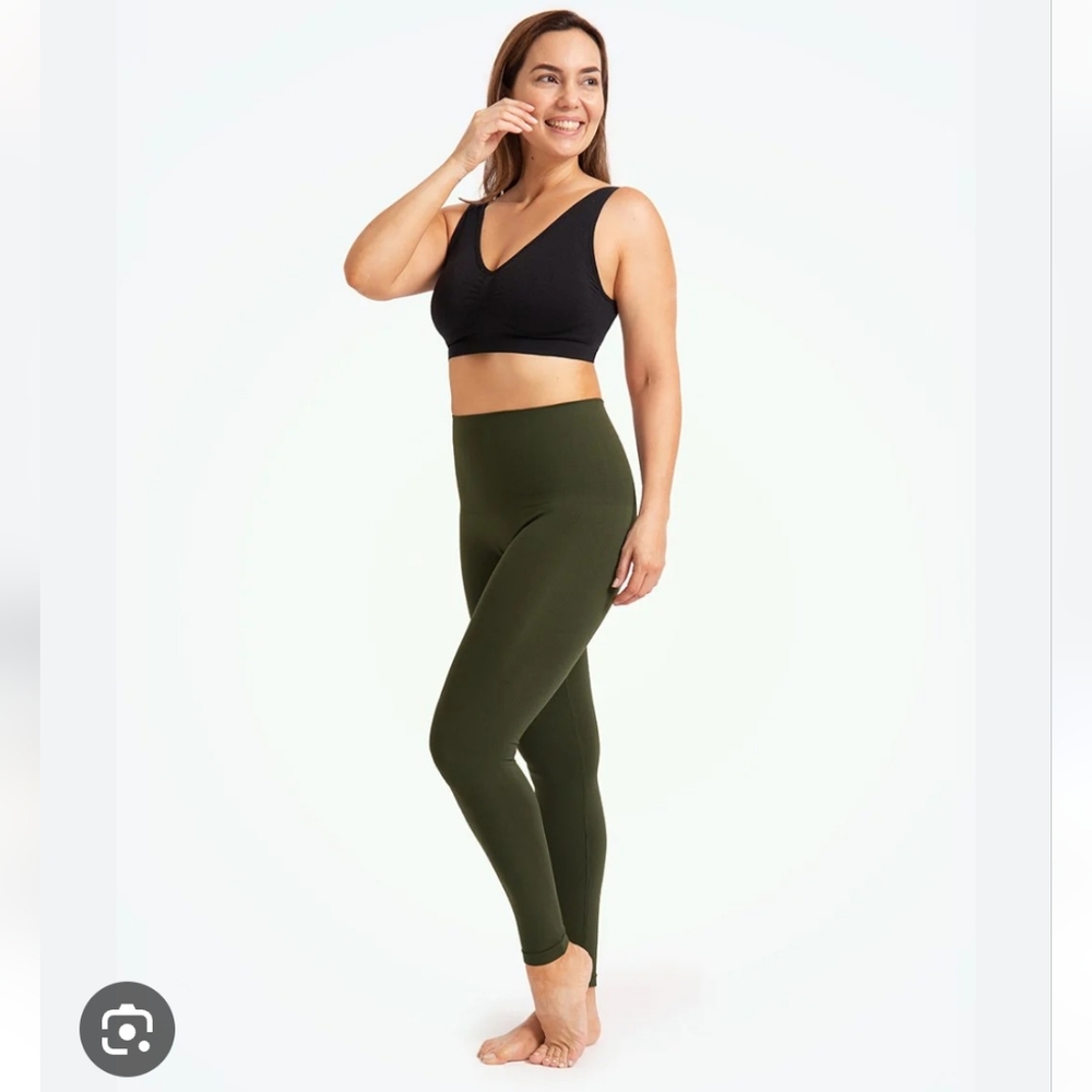Shapermint - Empetua Seamless Comfort Mid-Waist Shaping Leggings Size XL  Olive